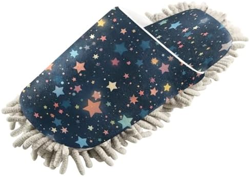 Zhirexin Colorful Stars Microfiber Mop Slippers