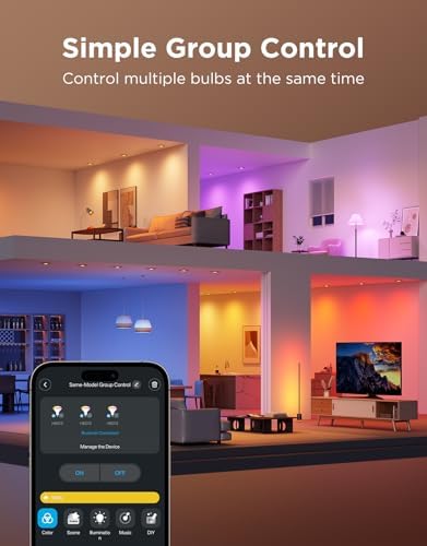 Govee BR30 Smart Bulbs 4 Pack Matter Alexa Google Assistant Compatible