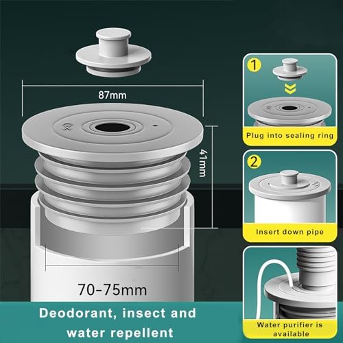 Tainrunse 6-Layer Seal Drain Stopper Silicone Bathtub Plug
