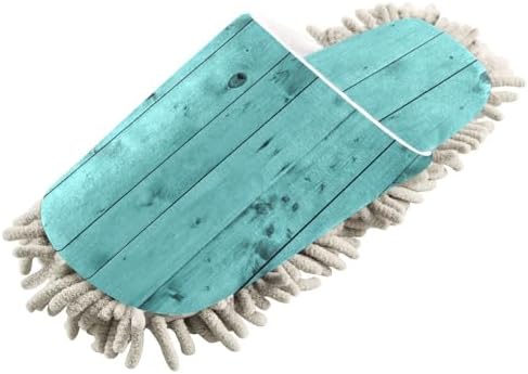 Sinestour Teal Turquoise Mop Slippers for Floor Cleaning 1