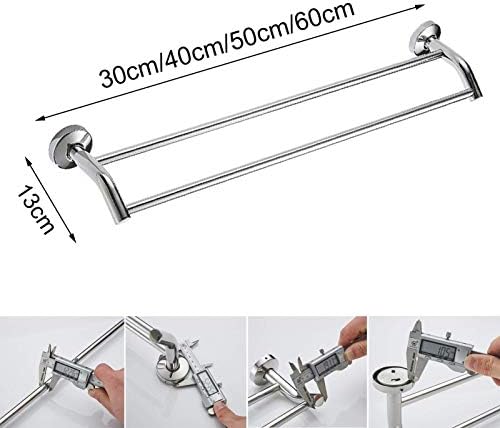 BOCbco Double Towel Rail 30cm Stainless Steel Bathroom Holder