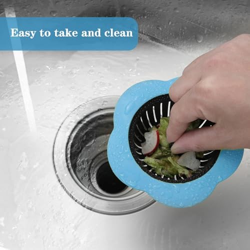 2 Pcs Kitchen Sink Strainer with Stain Resistant Design