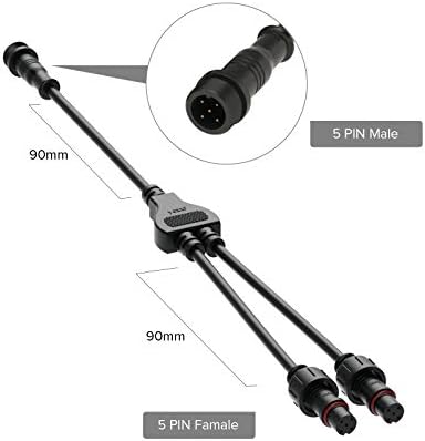 BTF-LIGHTING 5 Pin Y Splitter Connector Set