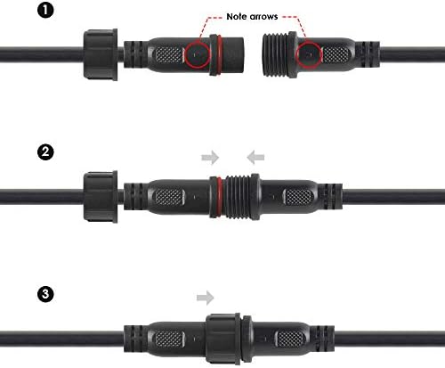 BTF-LIGHTING 4 Pin IP65 Connector with 20AWG Wire