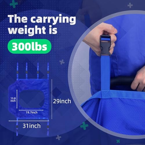 OISNSOIN Positioning Bed Pad with Handles 31x29 Incontinence Mattress 1