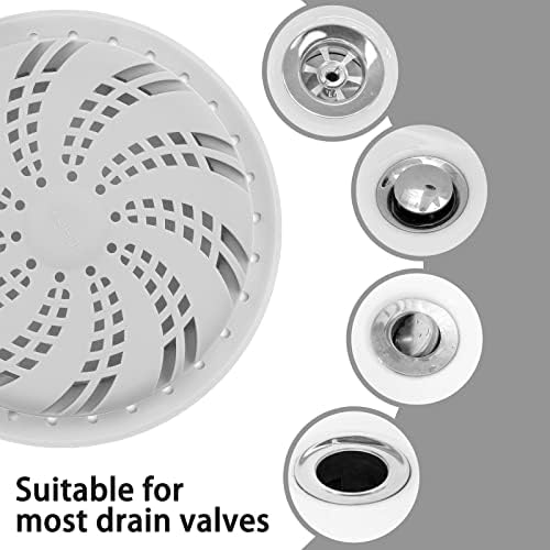 VOHCTO Silicone Drain Hair Catcher for Pop Up and Regular Drains Gray