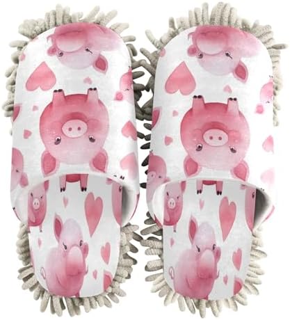 Zhirexin Mop Slippers Microfiber Dusting Shoes for Men Women