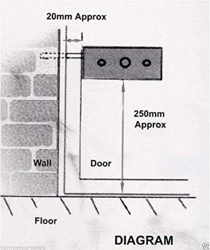 Asec AS1997 Garage Door Lock - Black 1