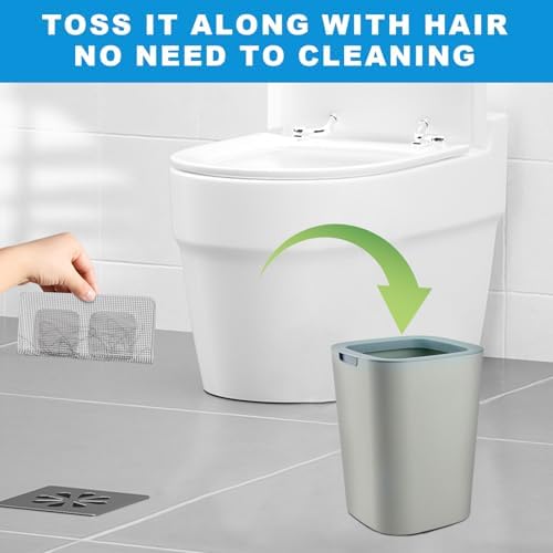 50Pcs Disposable Hair Catcher for Shower Drain Bathroom Kitchen Use