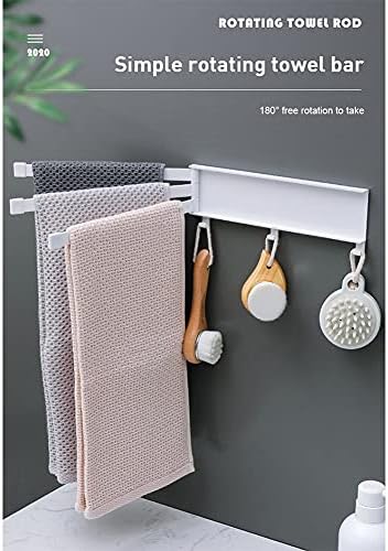 ANNBKA Black Rotating Towel Bar with 180 Free Rotation