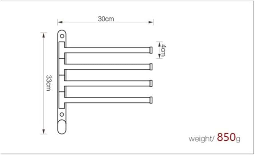 ANNBKA Foldable Rotatable Towel Bar Brass