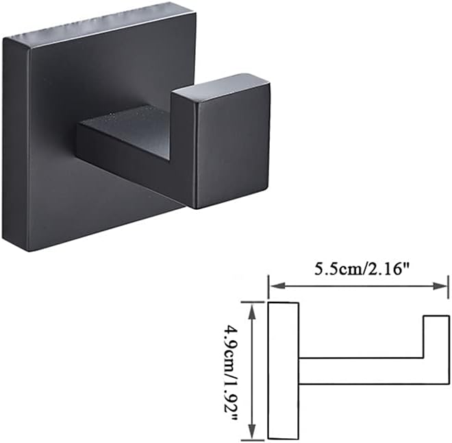 ANNBKA Black Towel Bar Robe Hook Tower Shelf Set