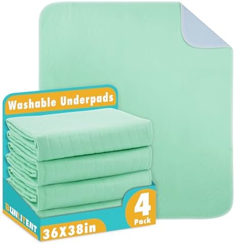 Bunlitent Washable Underpads 36 x 38 4 Pack