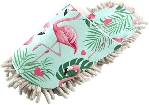 Zhirexin Flamingo Cleaning Slippers Mop Shoes