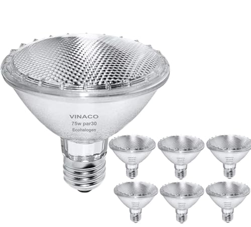Vinaco PAR30 Short Neck 6pcs 75W Dimmable Light Bulbs