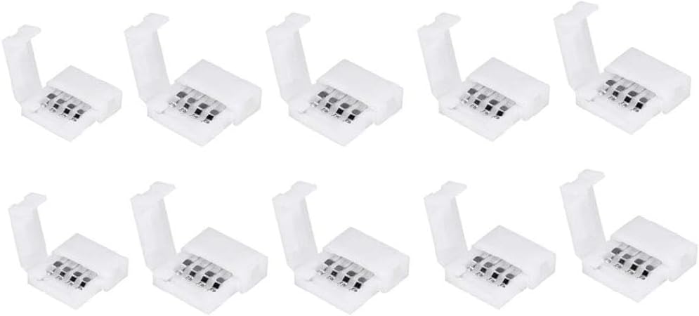 JJLFresheners 10 Pcs 4 Pin LED Strip Connectors for Track Lighting