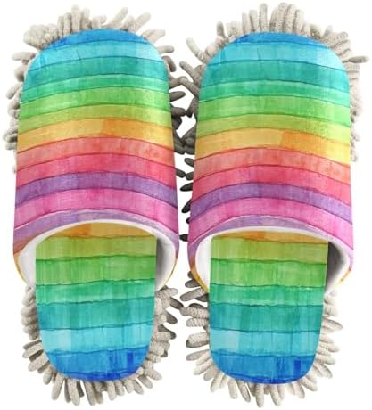 Zhirexin Colorful Stripes Cleaning Slippers 1