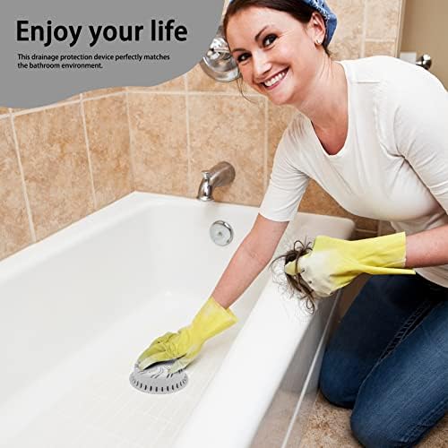 VOHCTO Silicone Drain Hair Catcher for Pop Up and Regular Drains Gray