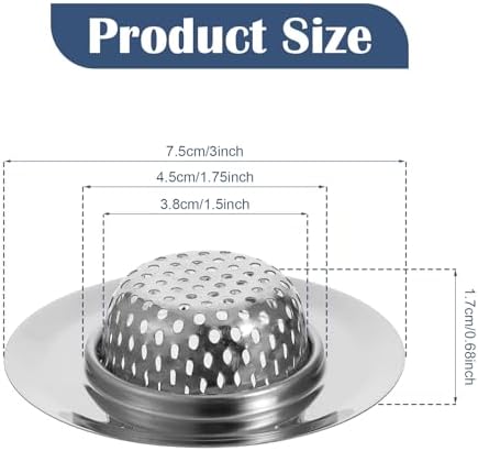 KALIONE Bathtub Hair Catcher Strainer 279 Inch Stainless Steel