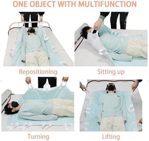 Washable Reusable Incontinence Bed Pad with 8 Handles
