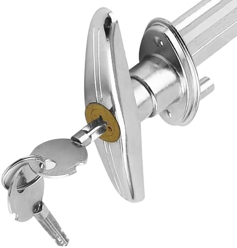 Garage Door Lock T Handle with 4 Keys Replacement Kit