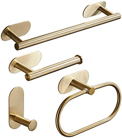 ANNBKA Bathroom Hardware Set with Robe Hook Towel Bar and Toilet Paper Holder