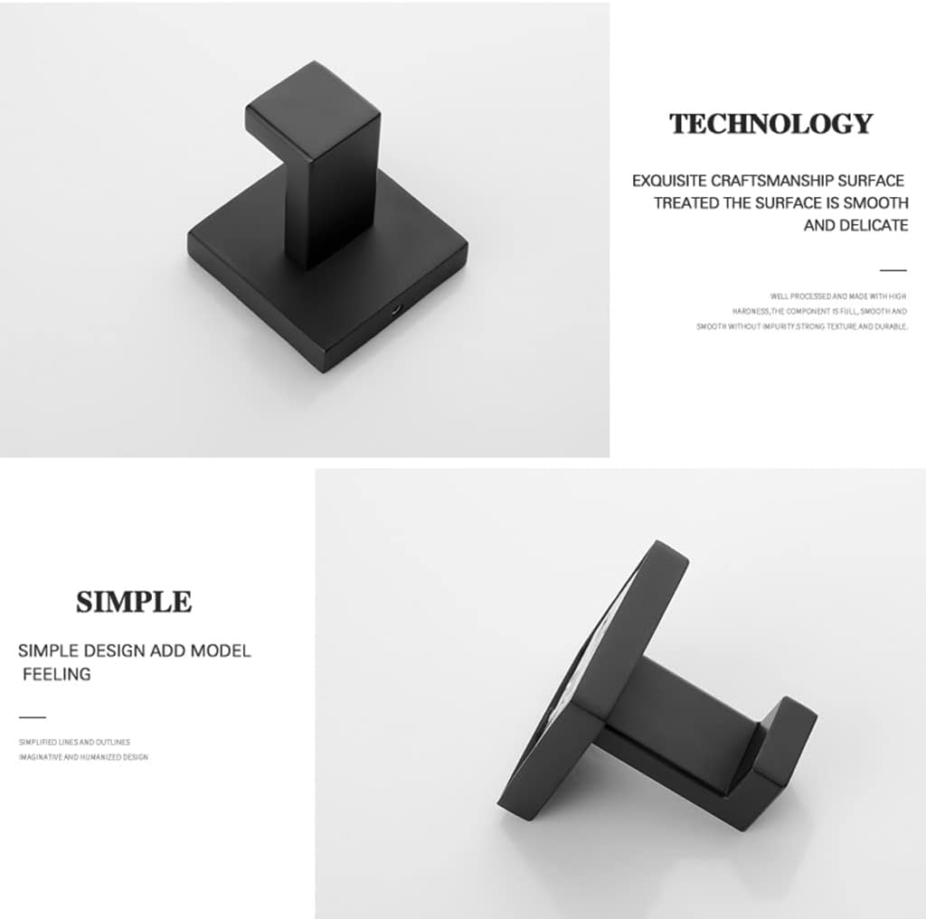 ANNBKA Matte Black Bathroom Accessories Set 1