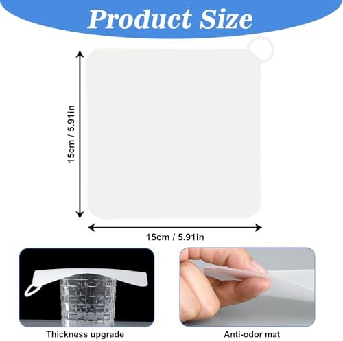 Abeillo 2 Pcs Silicone Drain Cover Set for Shower Bathtub Kitchen Sink