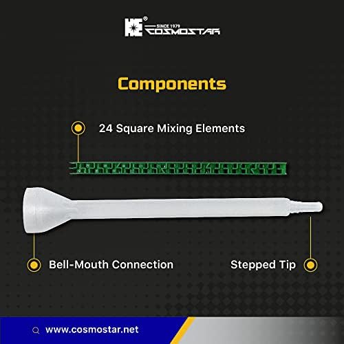 HE COSMOSTAR CosmoMix Static Mixer Nozzle Tip 10pcs