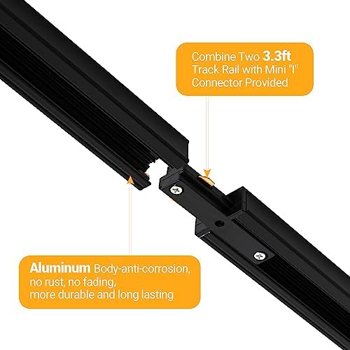 VANoopee 10FT H Track Lighting Rails Kit Black