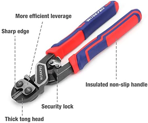 WORKPRO 4-Piece Snap Ring Pliers Set and 8 Mini Bolt Cutter