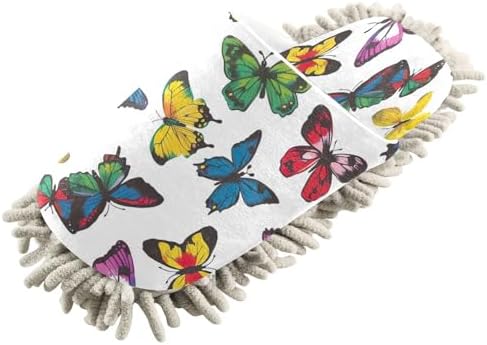 Zhirexin Colorful Butterfly Cleaning Slippers