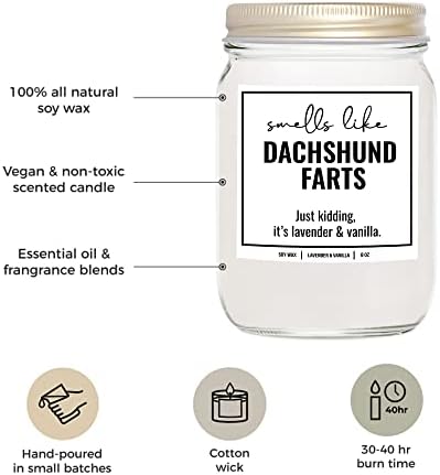 YouNique Designs Dachshund Candle 8 Oz Lavender Vanilla