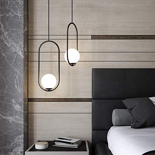 Fulesi Modern Matte Black Pendant Light with White Glass Shade
