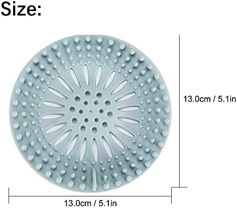 Durable Silicone Hair Catcher 4Pcs for Shower and Kitchen Drain