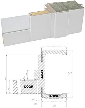 SARTODOORS Pantry Door 30x80 Matte White with Frosted Glass