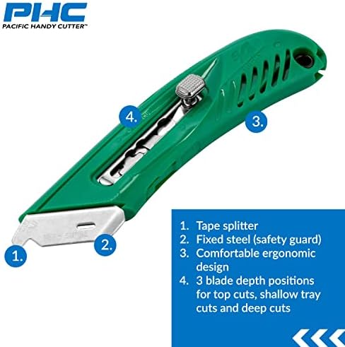 Pacific Handy Cutter S4R Safety Cutter with Steel Guard