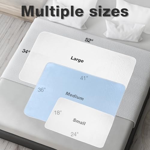 SOLOSHINE Washable Waterproof Bed Pads 34x52 2 Pack