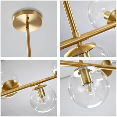 KCO 7-Light Clear Glass Globe Sputnik Chandelier 1