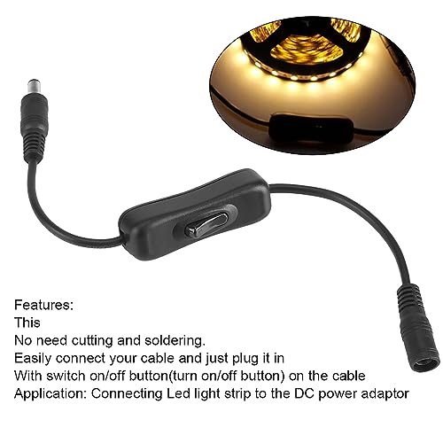 5PCS Black DC Light Bar Switch Connector