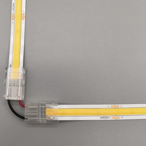 Depyequ L Shape 2 Pin Solderless LED Strips Connectors