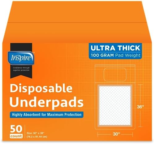 Inspire XL 30 x 36 Bed Pads for Incontinence 50 Count