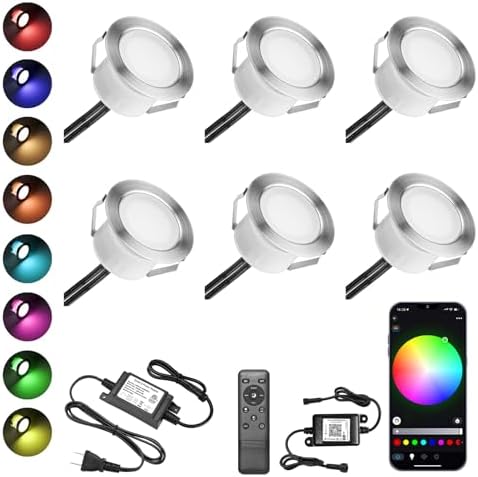 Sumaote 6pcs LED Deck Light Kit with WiFi Smart Control