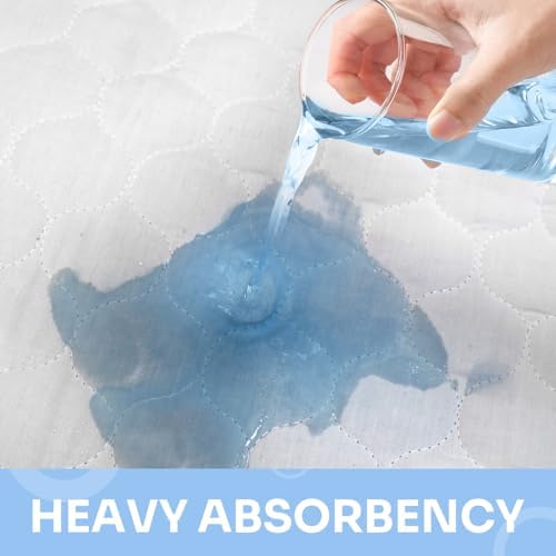 Conkote Heavy Absorbency Bed Pad 4 Pack Waterproof Reusable Incontinence Underpads