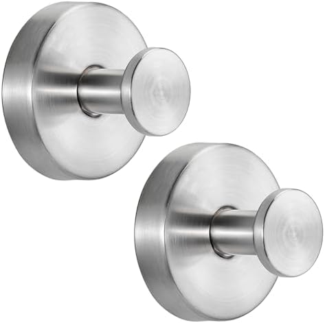 Fenas Suction Cup Hooks 2 Pack Brushed Nickel 1