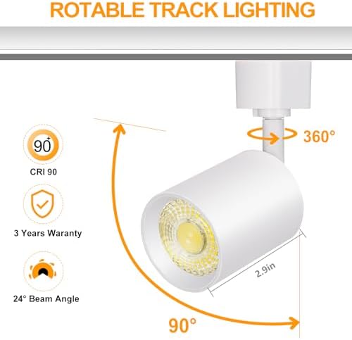VANoopee 10W Dimmable LED Track Light Heads Pack of 8