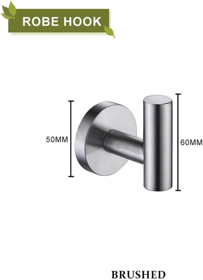 Brushed Stainless Steel Towel Bar Set for Bath and Kitchen