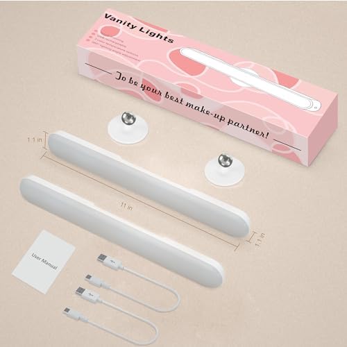Benreom 2 Pack Rechargeable Vanity Lights for Makeup