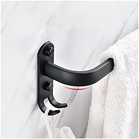 BOCbco Space Aluminum Towel Rail 30Cm Black Matte Wall Mounted Holder