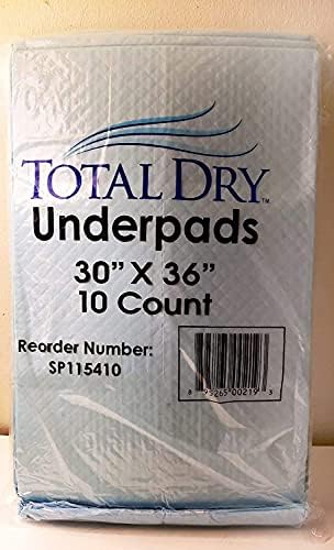 TotalDry Extra Absorbent Bed Pad Waterproof Underpad for Adults